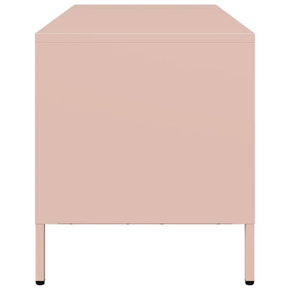 TV-Schrank Rosa 101,5x39x43,5 cm Kaltgewalzter Stahl