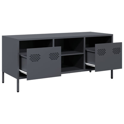 TV-Schrank Anthrazit 101,5x39x43,5 cm Kaltgewalzter Stahl