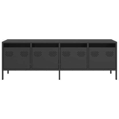 TV-Schrank Schwarz 135x39x43,5 cm Kaltgewalzter Stahl