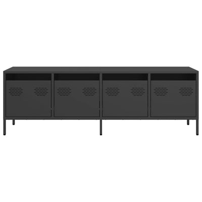 TV-Schrank Schwarz 135x39x43,5 cm Kaltgewalzter Stahl