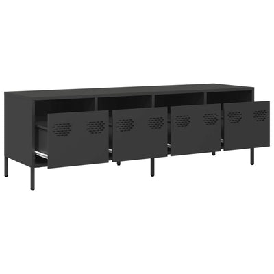 TV-Schrank Schwarz 135x39x43,5 cm Kaltgewalzter Stahl