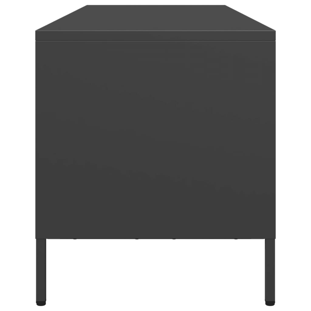 TV-Schrank Schwarz 135x39x43,5 cm Kaltgewalzter Stahl