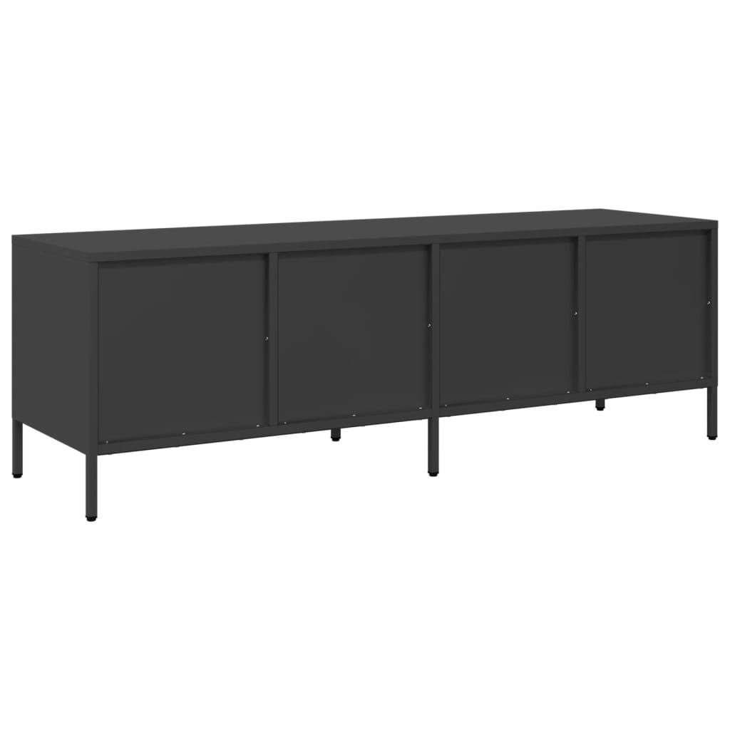 TV-Schrank Schwarz 135x39x43,5 cm Kaltgewalzter Stahl