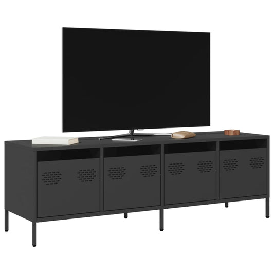 TV-Schrank Schwarz 135x39x43,5 cm Kaltgewalzter Stahl