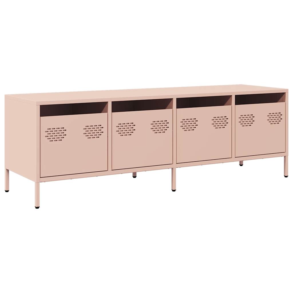 TV-Schrank Rosa 135x39x43,5 cm Kaltgewalzter Stahl