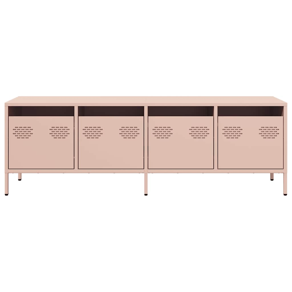 TV-Schrank Rosa 135x39x43,5 cm Kaltgewalzter Stahl