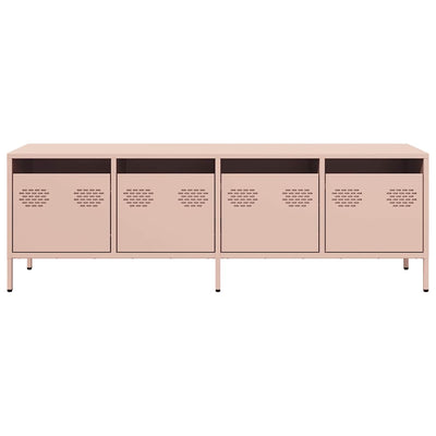 TV-Schrank Rosa 135x39x43,5 cm Kaltgewalzter Stahl