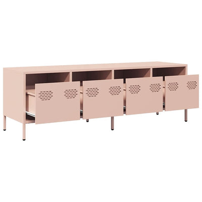 TV-Schrank Rosa 135x39x43,5 cm Kaltgewalzter Stahl