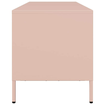 TV-Schrank Rosa 135x39x43,5 cm Kaltgewalzter Stahl