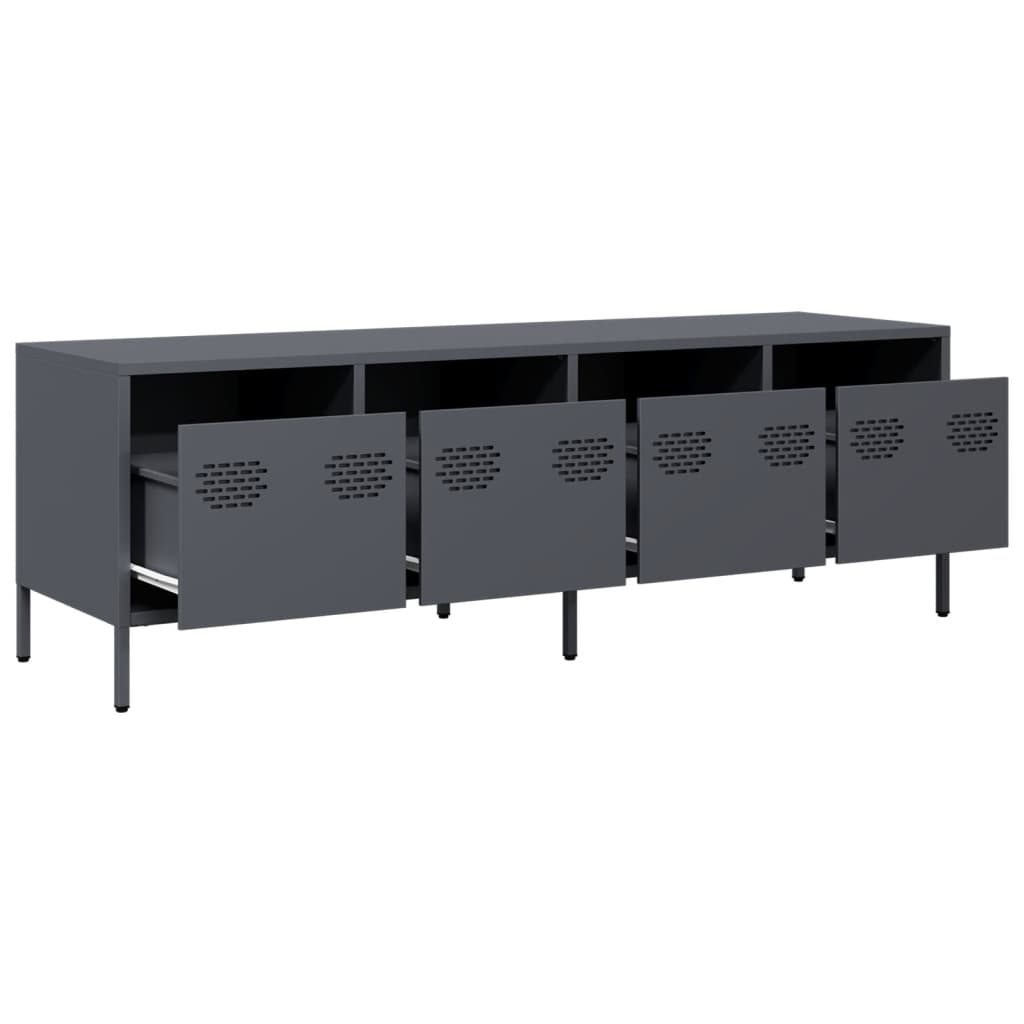 TV-Schrank Anthrazit 135x39x43,5 cm Kaltgewalzter Stahl