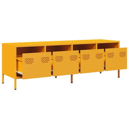 TV-Schrank Senfgelb 135x39x43,5 cm Kaltgewalzter Stahl