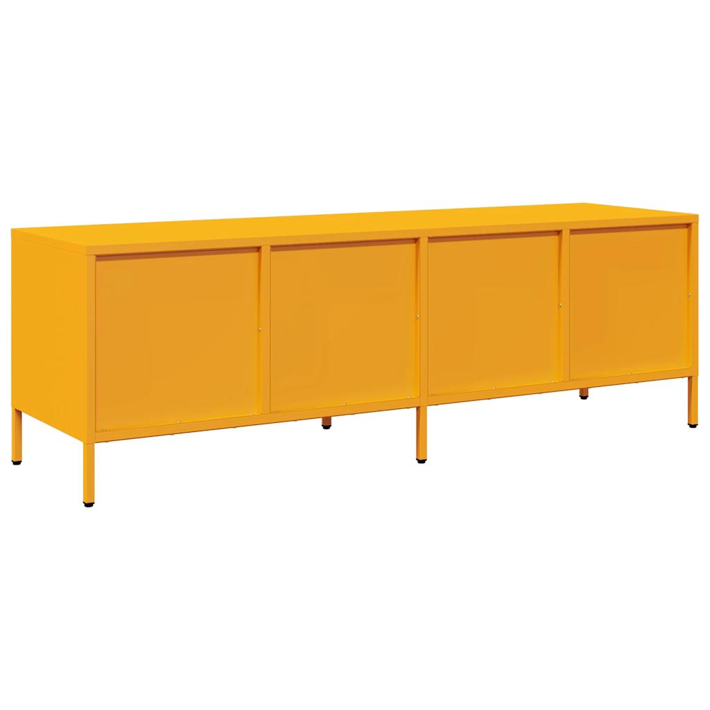 TV-Schrank Senfgelb 135x39x43,5 cm Kaltgewalzter Stahl