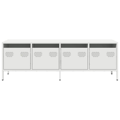 TV-Schrank Weiß 135x39x43,5 cm Kaltgewalzter Stahl