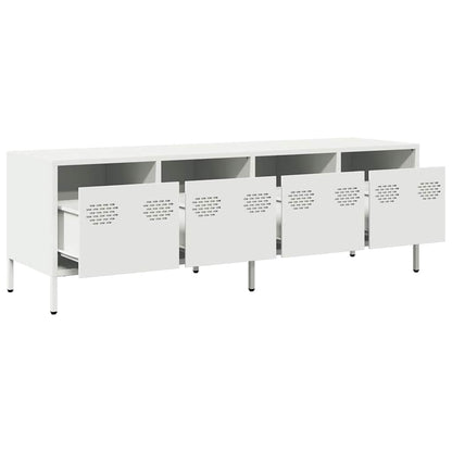 TV-Schrank Weiß 135x39x43,5 cm Kaltgewalzter Stahl