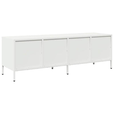 TV-Schrank Weiß 135x39x43,5 cm Kaltgewalzter Stahl