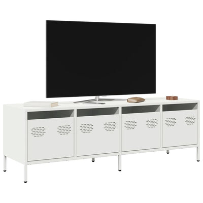 TV-Schrank Weiß 135x39x43,5 cm Kaltgewalzter Stahl