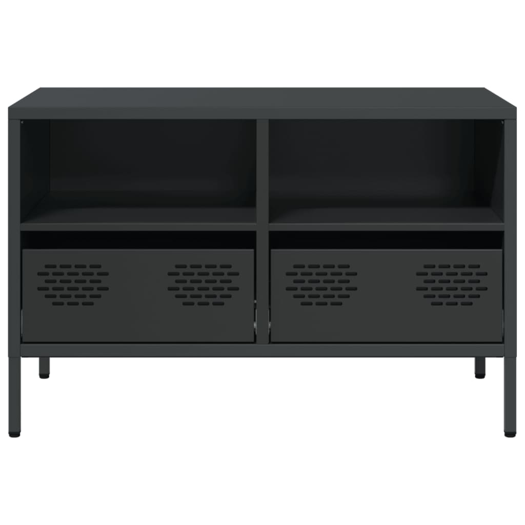 TV-Schrank Schwarz 68x39x43,5 cm Kaltgewalzter Stahl