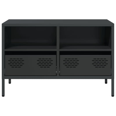 TV-Schrank Schwarz 68x39x43,5 cm Kaltgewalzter Stahl