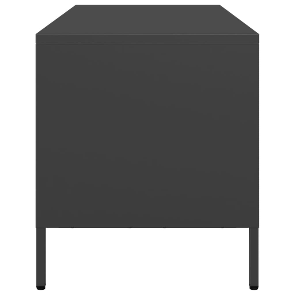 TV-Schrank Schwarz 68x39x43,5 cm Kaltgewalzter Stahl