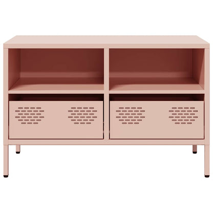 TV-Schrank Rosa 68x39x43,5 cm Kaltgewalzter Stahl