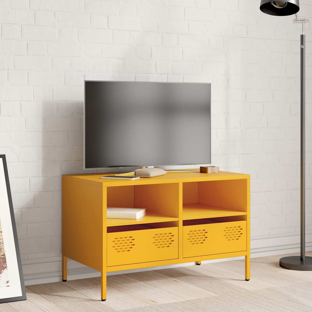 TV-Schrank Senfgelb 68x39x43,5 cm Kaltgewalzter Stahl