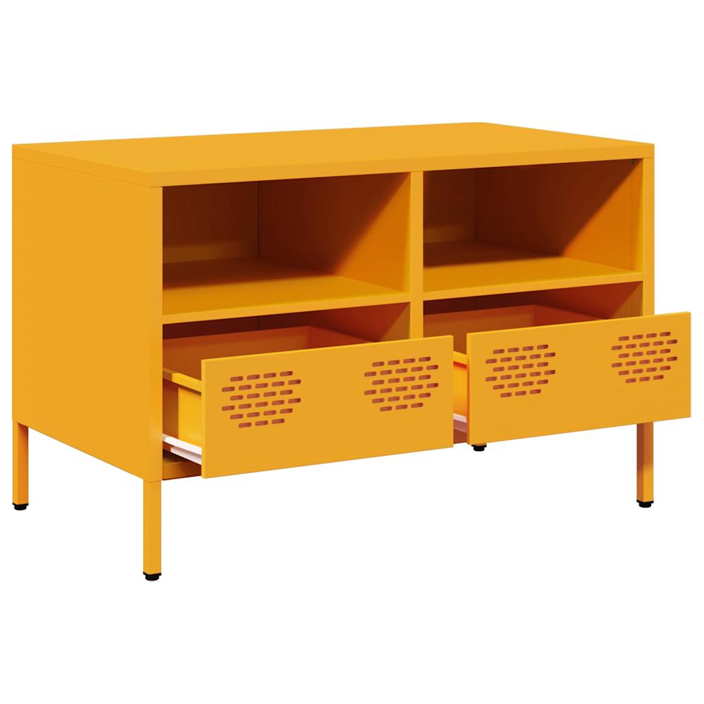 TV-Schrank Senfgelb 68x39x43,5 cm Kaltgewalzter Stahl