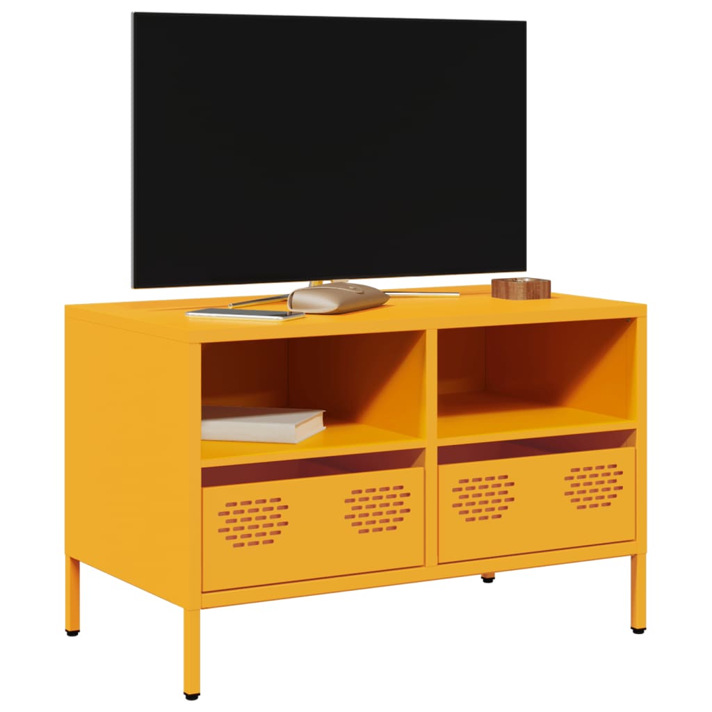 TV-Schrank Senfgelb 68x39x43,5 cm Kaltgewalzter Stahl