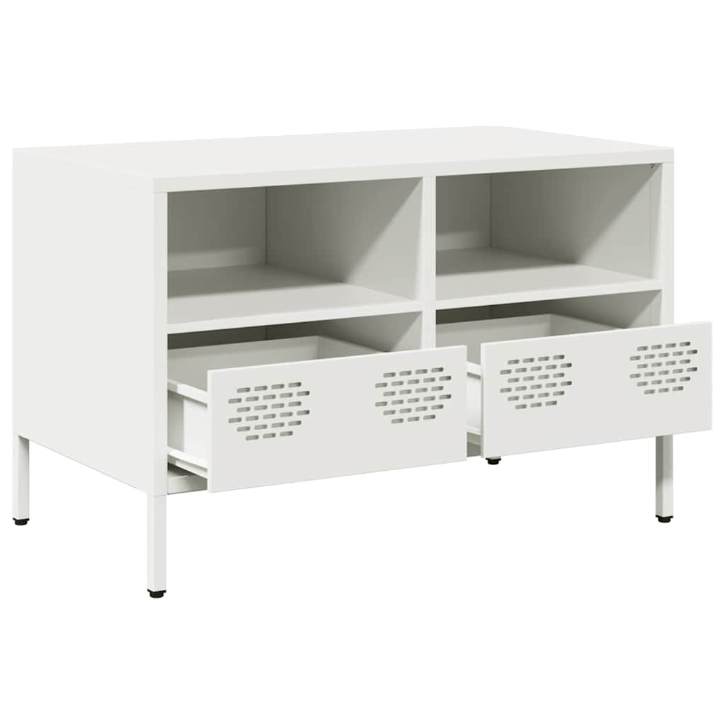 TV-Schrank Weiß 68x39x43,5 cm Kaltgewalzter Stahl