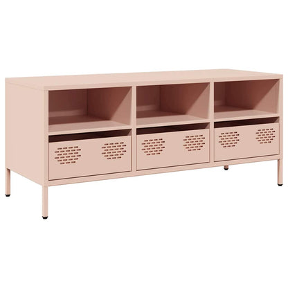 TV-Schrank Rosa 101,5x39x43,5 cm Kaltgewalzter Stahl