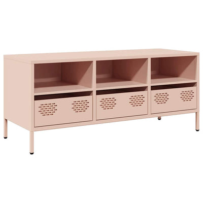 TV-Schrank Rosa 101,5x39x43,5 cm Kaltgewalzter Stahl