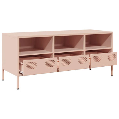 TV-Schrank Rosa 101,5x39x43,5 cm Kaltgewalzter Stahl