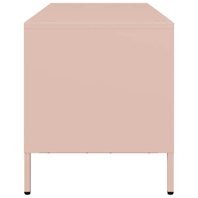 TV-Schrank Rosa 101,5x39x43,5 cm Kaltgewalzter Stahl