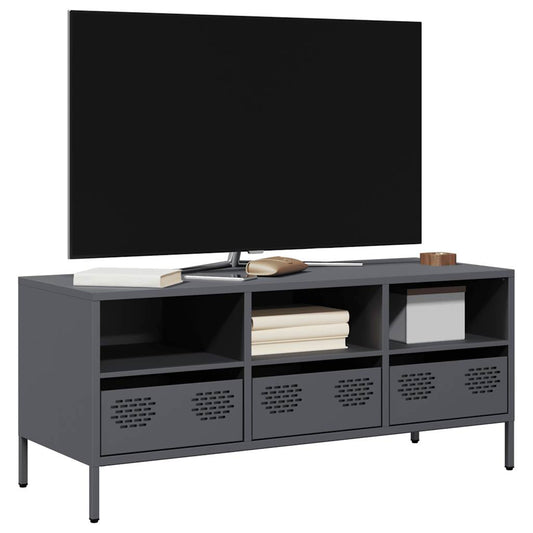 TV-Schrank Anthrazit 101,5x39x43,5 cm Kaltgewalzter Stahl