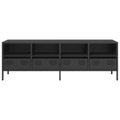 TV-Schrank Schwarz 135x39x43,5 cm Kaltgewalzter Stahl