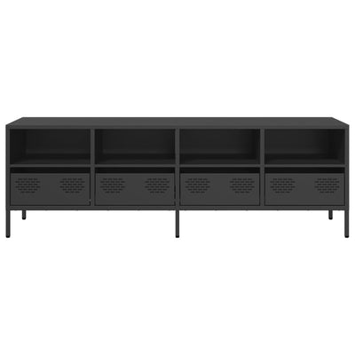 TV-Schrank Schwarz 135x39x43,5 cm Kaltgewalzter Stahl