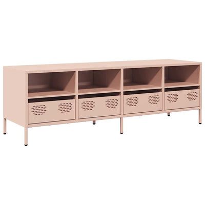 TV-Schrank Rosa 135x39x43,5 cm Kaltgewalzter Stahl