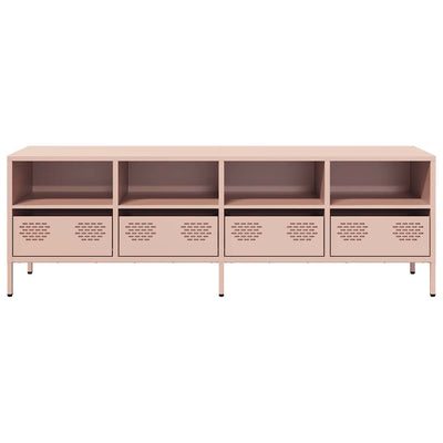 TV-Schrank Rosa 135x39x43,5 cm Kaltgewalzter Stahl