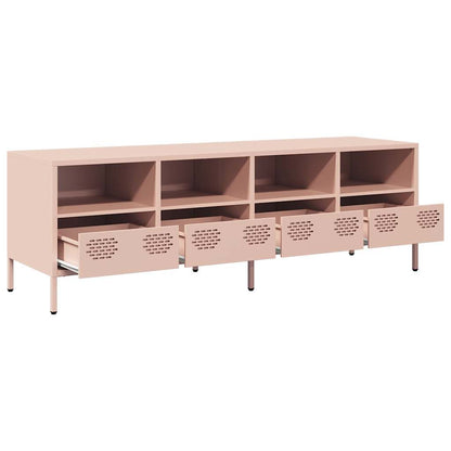 TV-Schrank Rosa 135x39x43,5 cm Kaltgewalzter Stahl