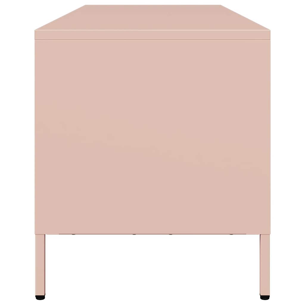 TV-Schrank Rosa 135x39x43,5 cm Kaltgewalzter Stahl