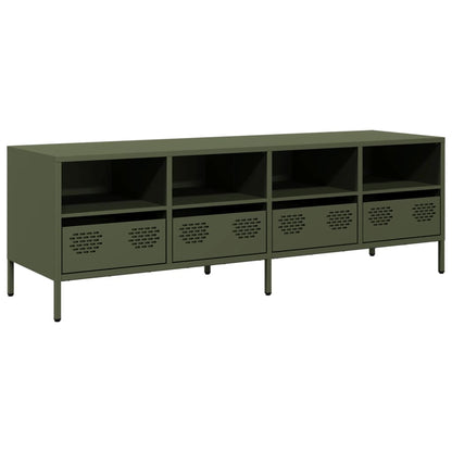 TV-Schrank Olivgrün 135x39x43,5 cm Kaltgewalzter Stahl