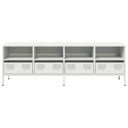 TV-Schrank Weiß 135x39x43,5 cm Kaltgewalzter Stahl