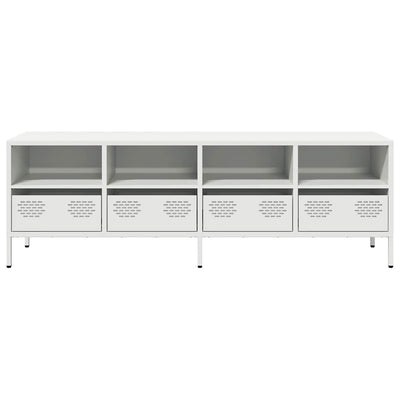 TV-Schrank Weiß 135x39x43,5 cm Kaltgewalzter Stahl