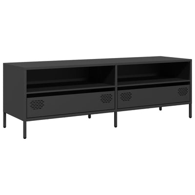 TV-Schrank Schwarz 135x39x43,5 cm Kaltgewalzter Stahl