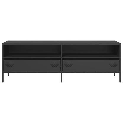 TV-Schrank Schwarz 135x39x43,5 cm Kaltgewalzter Stahl