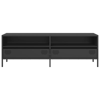 TV-Schrank Schwarz 135x39x43,5 cm Kaltgewalzter Stahl