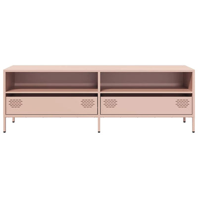 TV-Schrank Rosa 135x39x43,5 cm Kaltgewalzter Stahl