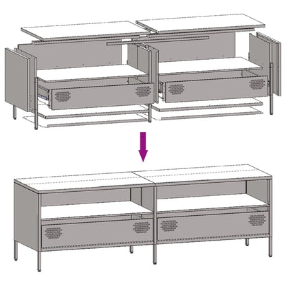 TV-Schrank Anthrazit 135x39x43,5 cm Kaltgewalzter Stahl