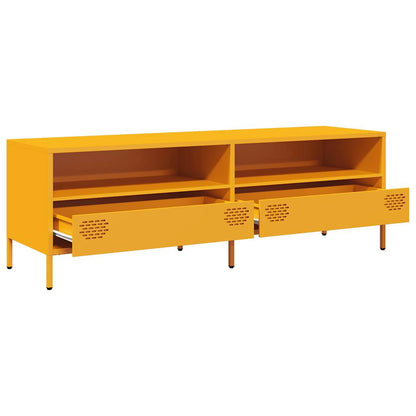 TV-Schrank Senfgelb 135x39x43,5 cm Kaltgewalzter Stahl