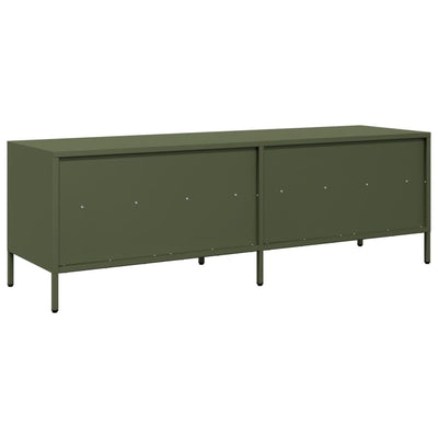 TV-Schrank Olivgrün 135x39x43,5 cm Kaltgewalzter Stahl