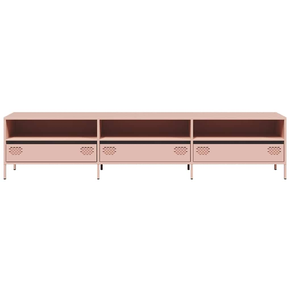 TV-Schrank Rosa 202x39x43,5 cm Kaltgewalzter Stahl